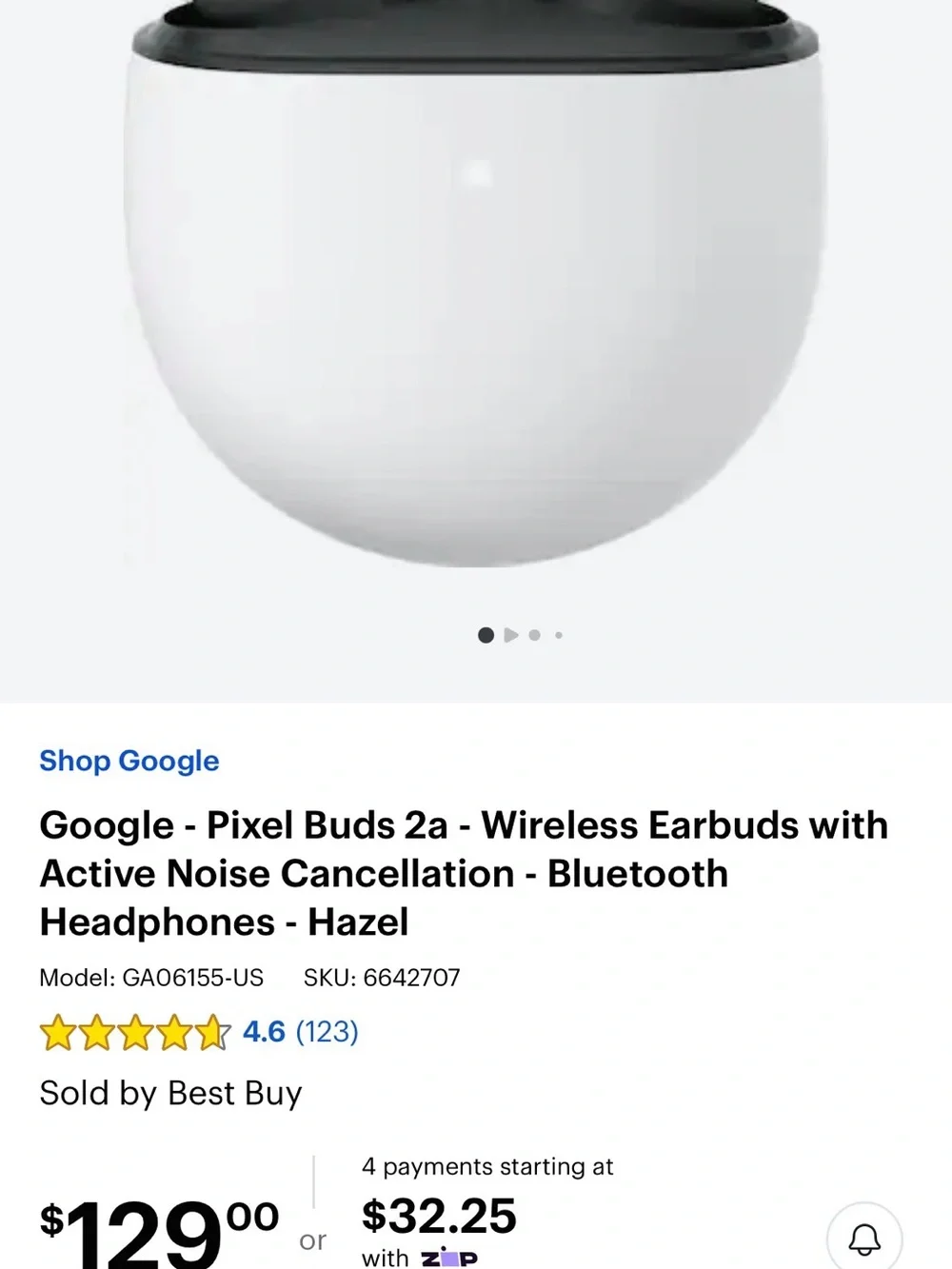 google Pixel Buds in Iris and White Charging Case NWT